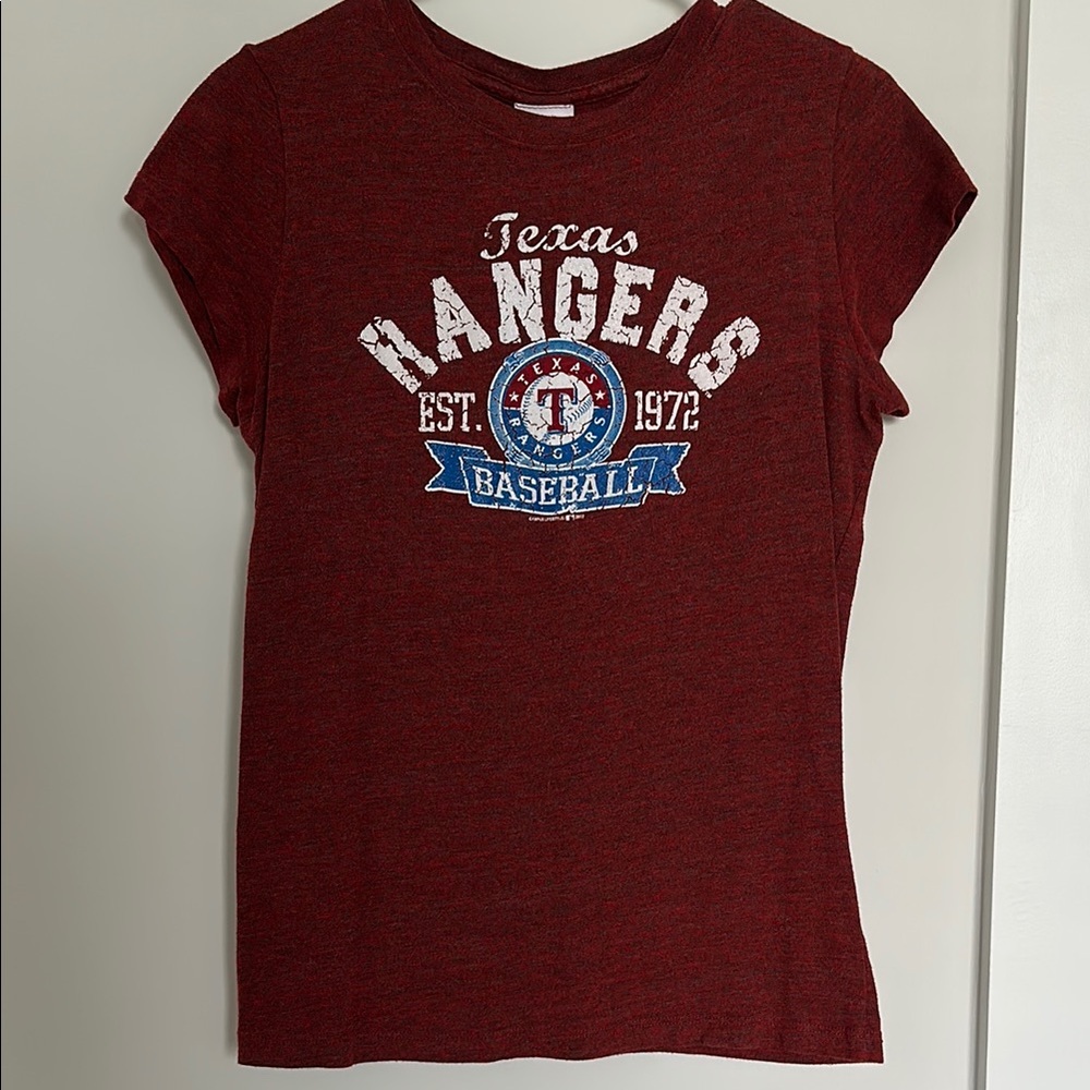 Texas Rangers Red Short Sleeve Tee